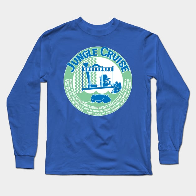 Jungle Cruise (blue and green) Long Sleeve T-Shirt by brodiehbrockie